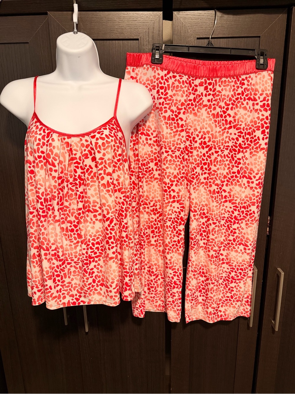 Alfani Intimates Women's Red Leopard Pajama Set Size Medium